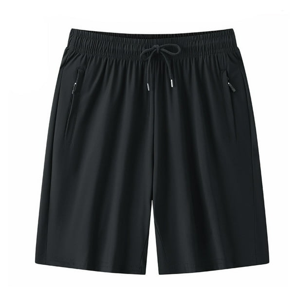 WILLBEST Pantalones Cortos Casuales para Hombre, Pantalones Cortos de Entrenamiento para Gimnasio, Ligeros, para Correr, Senderismo, con Bolsillos con Cremallera