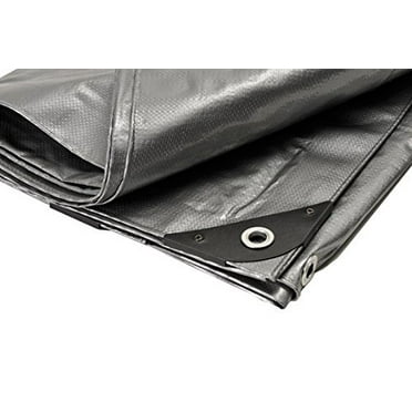 Waterproof Premium Silver Heavy Duty Poly Tarp, 12’ x 14’ – 100% UV-Protected, Full Shade Tarpaulin