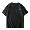 thumbnail image 2 of Hauts Décontractés pour Filles T-Shirt à Manches Courtes Col Rond Imprimé pour Activités Scolaires Extérieures Tissu Extensible Confortable Âges 3-13, 2 of 6