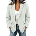 thumbnail image 2 of Homenesgenics Jackets for Women 2026 Long-Sleeve Lapel Minimalist Blazer for Spring/Fall White S, 2 of 5