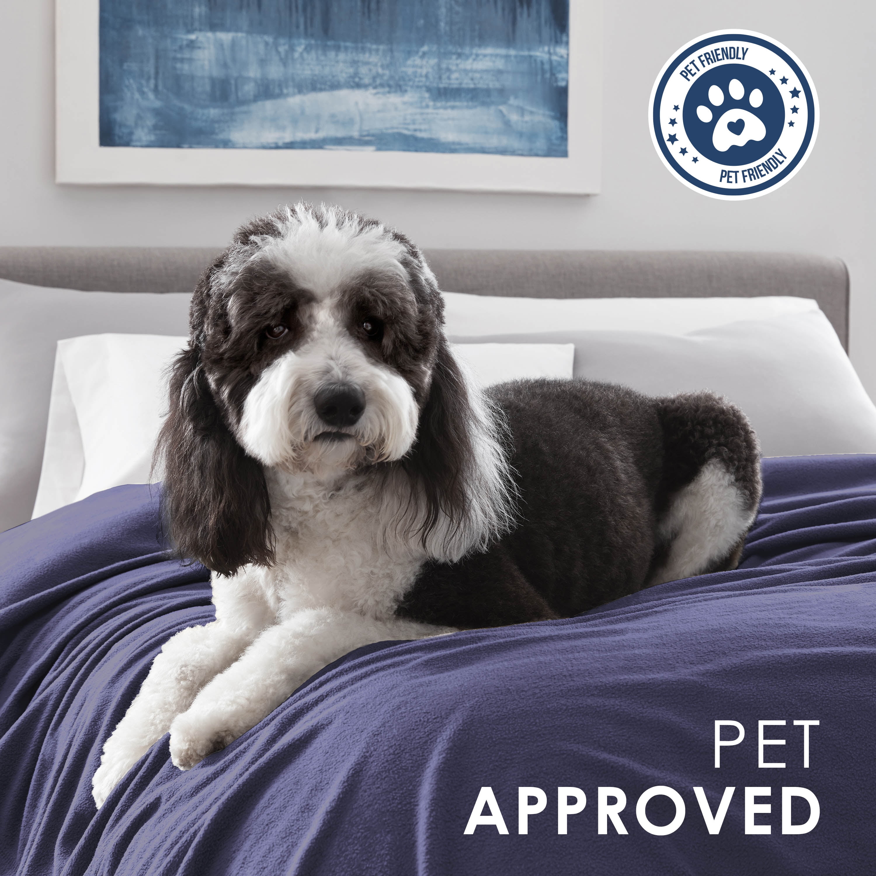 Comfy Supersoft Fleece Bed Blanket – Lightweight All-Season – King Size – Navy