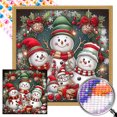 thumbnail image 1 of 5D DIY Taladro Parcial AB Diamante Pintura Navidad Muñeco Nieve Art45x45cm, 1 of 10