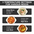 thumbnail image 3 of MAGNIFIQUE Small 5 Quart Round Casserole Programmable Slow Cooker with Glazed Ceramic Liner, Food Warmer Perfect Kitchen Small Appliance for Family Dinners, Black, 3 of 14