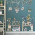 thumbnail image 3 of Wabjtam Removable Watercolor Hanging Potted Wall Stickers Flower Pots Wall Decals Colorful Plants Wall Sticker Nature Floral Pendant Wall Decal Art Mu, 3 of 5