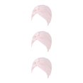 thumbnail image 2 of Qarigey Turbante musulmán Hijabs Gorras Sólido Pre-Atado Sombrero Estiramiento Plisado Elasticidad Chemo Head Wrap Warmer Headwear rosa claro Type1 NO1 Qarigey  CBP299692, 2 of 6