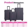 thumbnail image 5 of Hardside Carry on Luggage 22 X 14 X 9 Airline Approved,Double Spinner Wheels with Secure TSA Lock,ABS Material,Rose Red, 5 of 9
