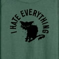 thumbnail image 3 of Instant Message - I Hate Everything Cat - Women's Lightweight French Terry Long Sleeve Shirt, 3 of 6