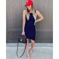 thumbnail image 2 of Vestido BTFBM sin mangas ajustado fruncido Mini Navy M, 2 of 7