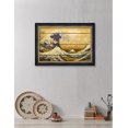 thumbnail image 2 of DECORARTS - The Great Wave off Kanagawa on Vintage Wooden Background. Giclee Prints on Acid Free Cotton Canvas Matching with Solid Wood Frames. Total Size w/Frame: 26.6x18.6", Ready to Hang., 2 of 6