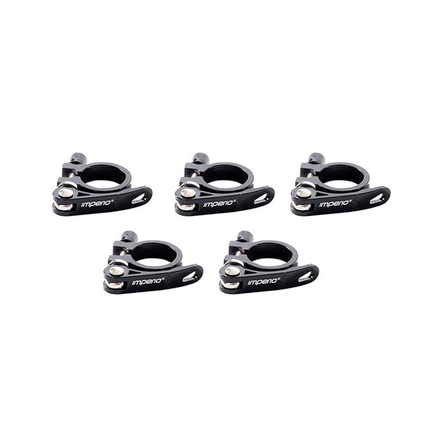 Paquete de 5 Abrazaderas Para Asiento De Bicicleta 31.8 Negro