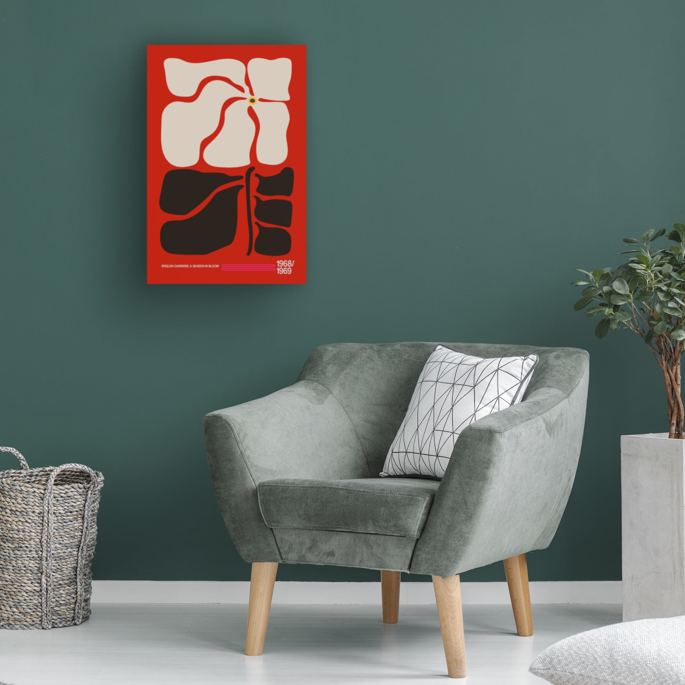 Trademark Fine Art Frances Collett  English Gardens Red Canvas Wall Art