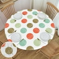thumbnail image 3 of Colorful Polka Dots Round Fitted Table Covers Elastic Edge Circle Tablecloth for Dining Party Holiday Indoor Outdoor Home Decor, 3 of 5