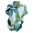 thumbnail image 4 of Men Hawaiian Shirt Short Sleeves Printed Button Down Shirts Summer Beach Mens Shirts Clearance 06-Sky Blue 3XL, 4 of 5