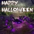 thumbnail image 3 of Araña luminosa gigante de Halloween 125 cm simulado porche/puerta/patio/decoraciones de césped Hugtrwg Para estrenar, 3 of 9
