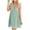 Green, variant on Timegard Dresses for Women Deep V Neck Ruffle Cap Sleeve Eyelet Hollow out Summer Beach Dress Shorts