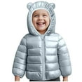 thumbnail image 4 of Kilaqueen Toddler Boys Girls Lightweight Puffer Padded Jacket Infant Kids Cute Bear Hoods Warm Winter Coat Outwear, 4 of 5