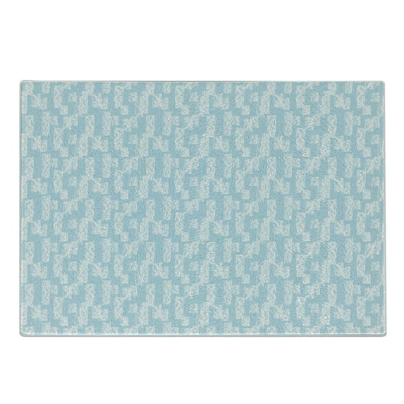 Pale Blue Cutting Board, Wall with Brushstrokes Modern Art Inspired Minimalist Design, Decorative Tempered Glass Cutting and Serving Board, Small Size, Pale Blue White, by Ambesonne