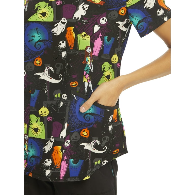 Tinkerbell scrub shop top walmart