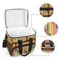 thumbnail image 6 of FORMRS Insulated Cooler Bag 24 Cans Capacity Soft Leakproof Lunch Box with Side Pockets, Retro Abstract Pattern, 6 of 7