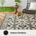 thumbnail image 6 of Nicole Miller New York Patio Country Ayala Botanical Floral Indoor/Outdoor Area Rug, Grey/Black, 5'2"x7'2", 6 of 9