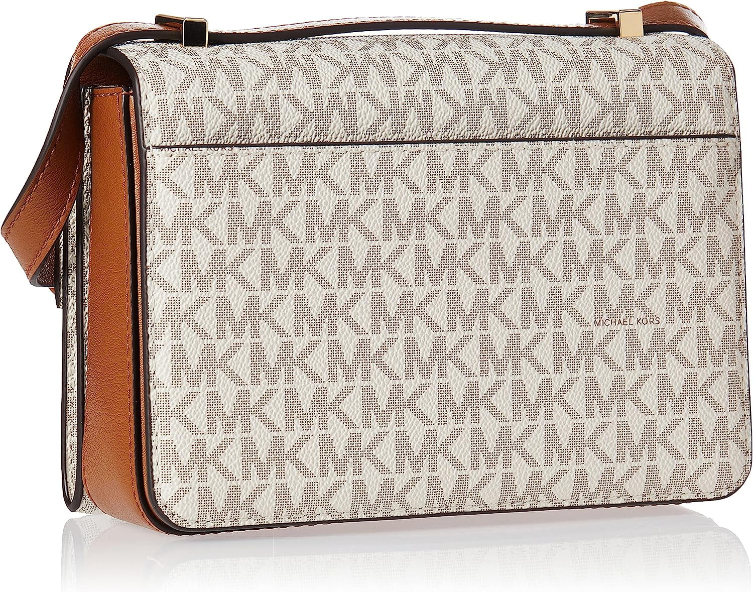 Michael Kors Ladies Hendrix Medium Two-tone Logo Messenger