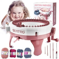 ETHAN Knitting Machine 48 Needles DIY Knitting Weaving Loom Machine with Row Counter, Knitting Board Rotating Double Knit Loom Machine Kits for Adults and Kids