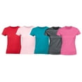 thumbnail image 2 of Radyan Crew Neck Short Sleeve T-Shirt for Women - 10 Pack, 100% Polyester, Size: Adult, 2 of 5