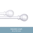 thumbnail image 4 of Kenney® Mae 5/8" Standard Decorative Window Curtain Rod, 90-130", Satin Nickel, 4 of 6