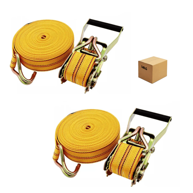2pcs Eslingas Lab.G Matraca 5cm×12m 4000kg Para Eslingas De Carga Amarillo