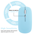 thumbnail image 4 of Bluetooth Rechargeable Mouse for HP EliteBook 840 G2 Laptop Bluetooth Wireless Mouse Designed for Laptop / PC / Mac / iPad pro / Computer / Tablet / Android Sky Blue, 4 of 4
