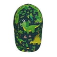 thumbnail image 4 of Daiia Dinosaurs and Flowers print Baseball Cap Men Women Golf Dad Hat Adjustable Original Classic Low Profile Hat Unconstructed Plain Cap, 4 of 9