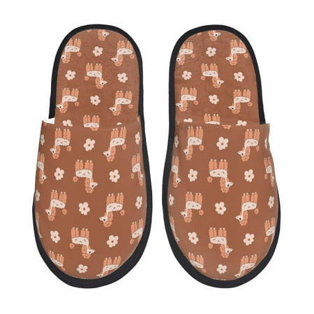 

Sigee Cute Poodle Dog for Cozy Furry Slippers Super Soft Indoor and Outdoor Use Non-Slip Sole Slip On House Slippers-Large