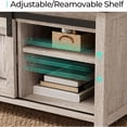 thumbnail image 4 of 47 Inch Farmhouse Storage Coffee Table with Sliding Barn Doors and Adjustable Shelves, 4 of 7