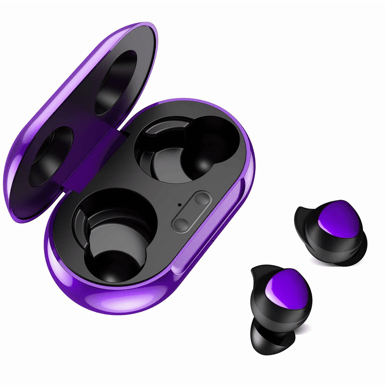 UrbanX Street Buds Plus For Samsung Galaxy F22 True Wireless Earbuds w Hands Free Controls Wireless Charging Case Included Purple