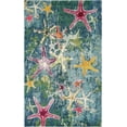 thumbnail image 1 of Unique Loom Positano Collection Coastal Modern Bright Colors Starfish Area Rug, 5' 0 x 8' 0, Navy Blue/Teal, 1 of 2