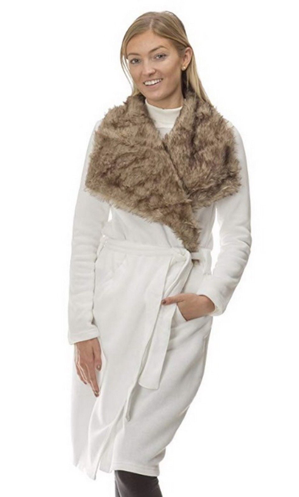 fleece wrap coat