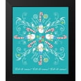 thumbnail image 2 of Longfellow Designs 12x14 Black Modern Framed Museum Art Print Titled - Snowman Snowflake, 2 of 5