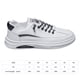 thumbnail image 2 of Zapatillas deportivas para hombre de piel sintética resistente al desgaste para viajes al aire libre (42) Blanco, 2 of 9