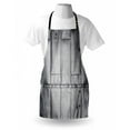 thumbnail image 3 of Industrial Apron Steel Panels Industrial Wall Theme Aluminum Background Futuristic Engineering Print, Unisex Kitchen Bib Apron with Adjustable Neck for Cooking Baking Gardening, Silver, by Ambesonne, 3 of 3