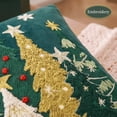 thumbnail image 7 of Sm:)e Green Pine Tree Snowflakes Christmas Throw Pillow Covers 18x18 Inch Set of 2, Soft Plush Faux Fur 3D Embroidered Decorative Cushion Covers for Sofa Home Decor, 7 of 7