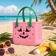 thumbnail image 5 of SUMMERWEEN SPOOKY BEACH TOTE EVA Hole Bag Halloween Ghost Pumpkin Design Waterproof Quick Drying Travel Tote For Pool Beach And Vacation, 5 of 6