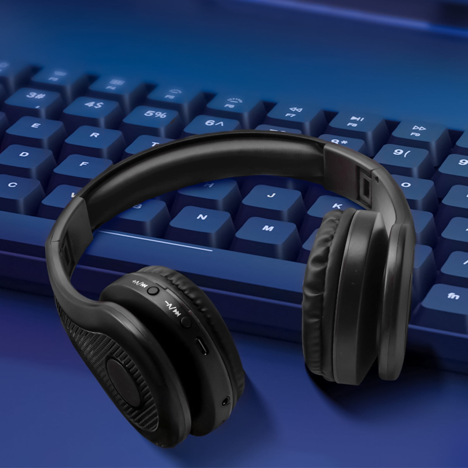 Noise Cancelling Headphones Bluetooth Headphones Over Ear,Foldable Wireless And Wired Stereo Headset,For Cell Phone,PC,Soft Earmuffs & Light Weight For Prolonged Wearing Waterproof Earplugs