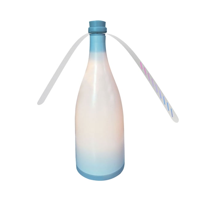 Fiudx Ventilador Repelente de Moscas, Protección para Comidas Al Aire Libre, Experiencia Gastronómica Sin Insectos, Diseño Portátil de Sobremesa, Recargable, Material Abs + Pvc, Tamaño 9 X 27 Cm