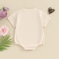 thumbnail image 4 of Okbabeha Newborn Baby Girl Summer Clothes Short Sleeve Letter T Shirt  one-piece  Bubble Romper Bodysuit Jumpsuit Summer Outfit, 4 of 7