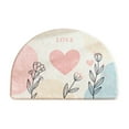 thumbnail image 3 of Kumdkd Valentine's Day Floor Mat, 15.7x23.6 Inch Semicircle Door Mat Absorbent Non-Slip Rug for Entrance, Kitchen, Bathroom, Indoor Outdoor Use, Machine Washable, White Polyester Decor Mat, 3 of 6