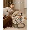 thumbnail image 4 of Momcozy 2-in-1 Electric Baby Swing, Dual-Arm Support System & Parent-Inspired Motions, Convertible to Toddler Seat up to 66 lbs, Adjustable Height, Lightweight, 4 of 8