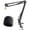 Black- Pop Filter, variant on YOUSHARES Mic Stand - Microphone Arm with Upgraded Heavy Duty Clamp, Wall Mount and Universal Mic Holder for Blue Yeti / QuadCast & Other Mics