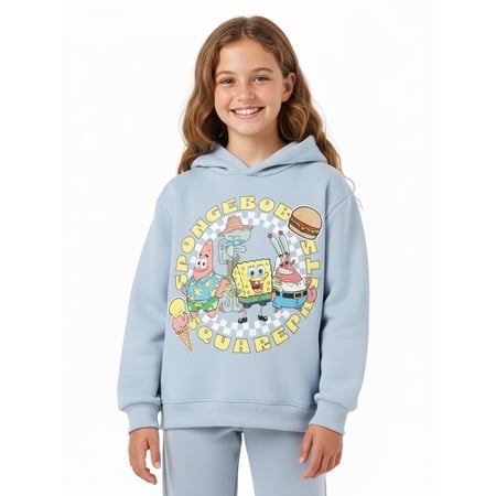 SpongeBob SquarePants Girls and Big Girls Summertime Fun Graphic Hoodie, Sizes 4-16
