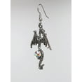 thumbnail image 2 of Gothic Dragon Dangle Earrings Silver Finish Pewter Mystical Jewelry by Real Metal #955AB, 2 of 5