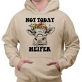 thumbnail image 2 of Not Today Heifer Hoodie Sweatshirt Unisex Medium Sand, 2 of 5